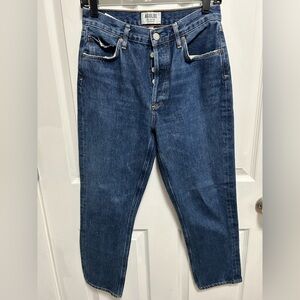 Agolde Dark Blue Straight Leg Jeans